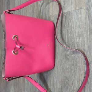 Kate Spade Hot Pink Crossbody Bucket Bag